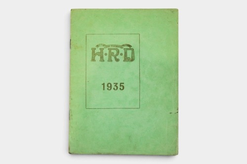 VINCENT: A 1935 Vincent HRD range brochure, 10 pages [Location: Melbourne]
