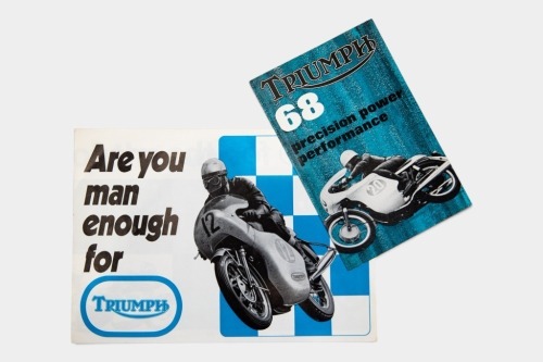 190 · TRIUMPH: Two late 1960s / early 1970s Triumph model range brochures [Location: Melbourne]