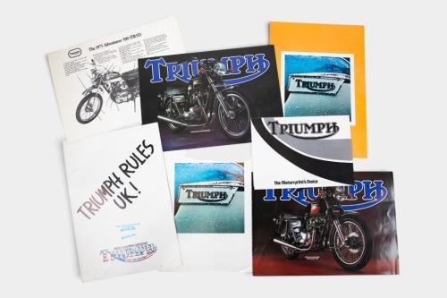 TRIUMPH: Seven items of c1970s Triumph sales literature [Location: Melbourne]