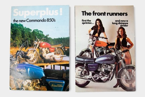 NORTON: Two early 1970s Norton sales fold-out poster style brochures [Location: Melbourne]