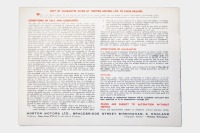NORTON: A Norton 1948 model range brochure [Location: Melbourne] - 2
