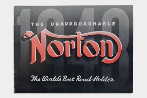 NORTON: A Norton 1948 model range brochure, covers models 16H, 18, ES2, 30 & 40 International, 30 & 40 Manx & G sidecar [Location: Melbourne]