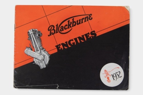 BLACKBURNE: A 1932 Blackburne engines sales brochure, 12 pages [Location: Melbourne]