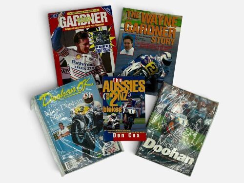 318 · MOTORCYCLE RACING: A group of five publications relating to Australian and New Zealand riders including Wayne Gardner and Mick Doohan [Location: Sydney]