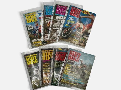 AUSTRALIAN DIRT BIKE MAGAZINE: A group of eight issues [Location: Sydney]