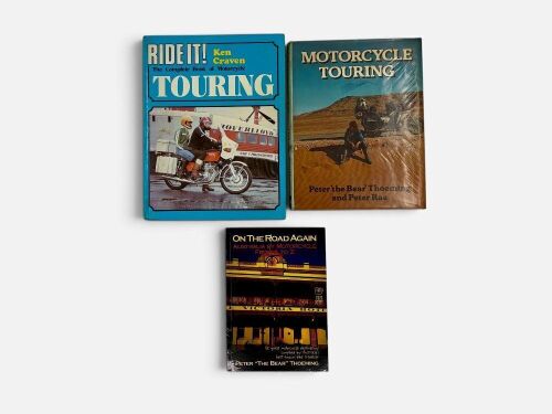 328 · BOOKS: Three books on motorcycle touring including 'The Complete Book of Motorcycle Touring' by Ken Craven, 'On the Road Again' by Peter Thoeming and 'Motorcycle Touring' by Peter Thoeming and Peter Rae [Location: Sydney]