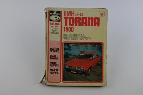 TORANA: A SP Manual GMH LH-LX TORANA 1900 Workshop Manual