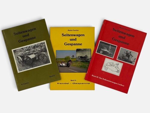 332 · SIDECARS: Three softcover publications 'Seitenwagen und Gespanne' by M Franitza, Vols II, III & IV in a series (German text) [Location: Sydney]