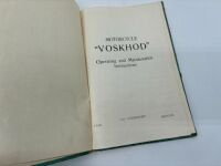 VOSKHOD: Operating and Maintenance Instructions for the Russian 175cc motorcycle (English text) [Location: Sydney] - 2