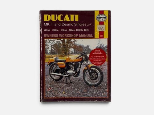 DUCATI: A Haynes workshop manual for the 'Mark III & Desmo Singles 1969 to 1976' [Location: Sydney]
