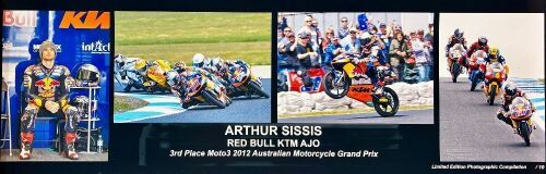 ARTHUR SISSIS: An unframed original compilation of photographs by motorsport photographer John Morris [Location: Sydney]