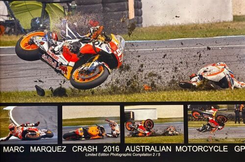 MARC MARQUEZ: An unframed original compilation of photographs by motorsport photographer John Morris, Limited Edition [Location: Sydney]