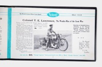 BROUGH SUPERIOR: A c1929 Brough Superior model range brochure, features models SS100, SS80, Overhead 680, Black Alpine 680, Cruiser Sidecar & a feature on Colonel T.E. Lawrence, 16 pages [Location: Melbourne] - 3