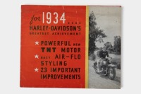 HARLEY-DAVIDSON: A c1934 Harley-Davidson 74ci 'Big Twin' four page fold-out brochure [Location: Melbourne]