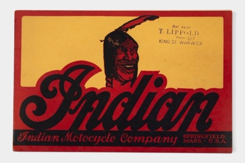 58 · INDIAN: A 1928 Indian Motorcycle model range brochure [Location: Melbourne]