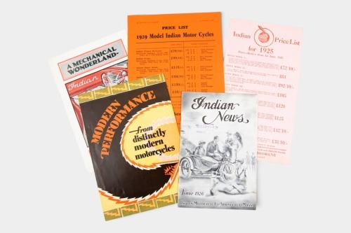 178 · INDIAN: A group of c1920s Indian promotional material with local distributor stamp 'T. Lippold King St. Warwick' [Location: Melbourne]