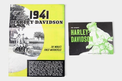 HARLEY-DAVIDSON: Two c1940s Harley-Davidson brochures [Location: Melbourne]
