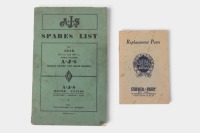 AJS: Two AJS parts catalogues [Location: Melbourne]