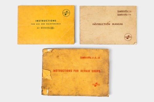 LAMBRETTA: Three Lambretta instructional / operational manuals [Location: Melbourne]