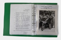 PRESS PHOTOS / CORRESPONDENCE: A personal compiled binder folder mostly containing c1950s & 1960s items of correspondence mostly from Clarex Motors, Gardenvale, Victoria [Location: Melbourne] - 2
