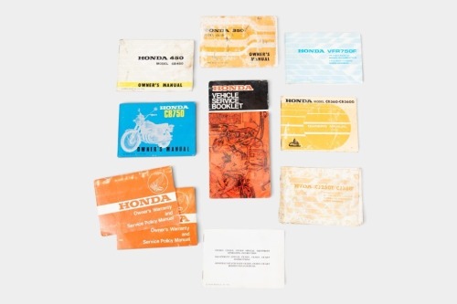 HONDA: A group of six Honda owner's manual and some service passports [Location: Melbourne]
