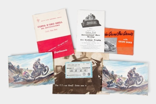 270 · MEMORABILIA: A group of c1950s British & European motorcycle mixed items [Location: Melbourne]