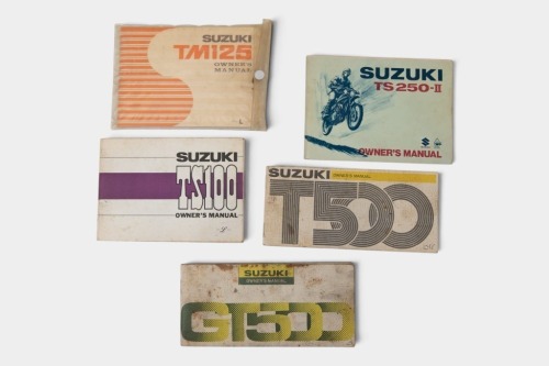 SUZUKI: Five Suzuki owner's manuals [Location: Melbourne]