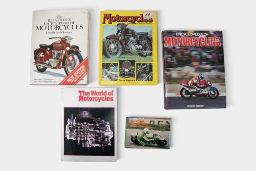 281 · BOOKS: Five general motorcycling hardcover books [Location: Melbourne]