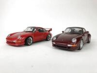 PORSCHE: Pair of 1:18 scale Porsche 911 produced by UT Models. (NB description)