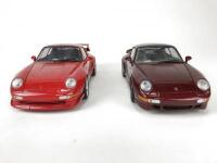 PORSCHE: Pair of 1:18 scale Porsche 911 produced by UT Models. (NB description) - 2