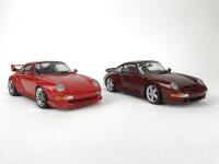 PORSCHE: Pair of 1:18 scale Porsche 911 produced by UT Models. (NB description) - 3
