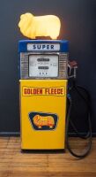 GOLDEN FLEECE: A c1970s Wayne 605 petrol pump in Golden Fleece livery, with later plastic ram, 190cm high
