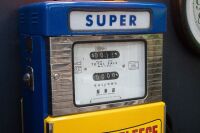 GOLDEN FLEECE: A c1970s Wayne 605 petrol pump in Golden Fleece livery, with later plastic ram, 190cm high - 2