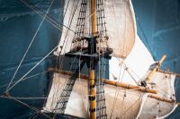 GOTHEBORG: A timber Gotheborg of Sweden model ship on base, 61cm high from base, 69cm wide - 5