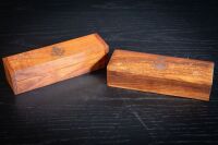 WHISTLES: Two modern Boatswain's whistles each in fitted timber boxes, both 13cm long - 2