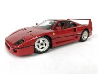 FERRARI: 1:18 scale Ferrari F40 sports car produced by Hotwheels. (NB description)