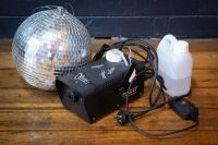 DISCO BALL / SMOKE MACHINE: A 600 watt smoke / fogger machine and small disco ball