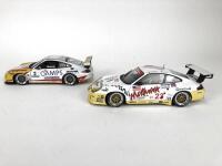 PORSCHE: Pair of 1:18 scale Porsche 911 racing cars produced by AutoArt including Jim Richards Porsche 911. (NB description) - 2