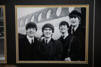 THE BEATLES: A Beatles display piece, includes copy of 'Hard Days Night' LP, two b/w photos and two plaques with band information, 100cm high, 80cm wide - 4