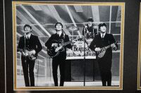 THE BEATLES: A Beatles display piece, includes copy of 'Hard Days Night' LP, two b/w photos and two plaques with band information, 100cm high, 80cm wide - 5