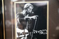 DAVID BOWIE: A David Bowie display piece, includes copy of 'Golden Years' LP, two b/w photos and two plaques with performer information, 100cm high, 80cm wide - 5