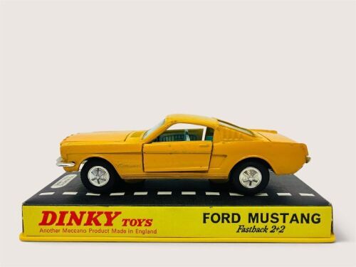 280 · FORD MUSTANG: A 1:43 scale model by Dinky of the Ford Mustang Fastback (Dinky No.161) with original packaging [Location: Sydney]
