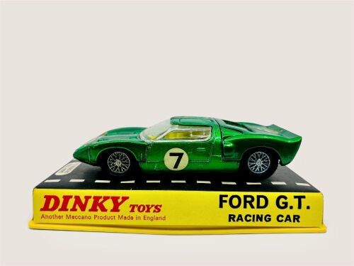 FORD GT40: A 1:43 scale model by Dinky of the Ford GT40 (Dinky No.215) with original packaging [Location: Sydney]