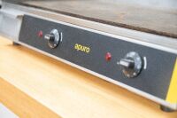 COMMERCIAL COOKING: Three commercial cooking items, includes an Apuro G791-A-02 electric griddle, a Westinghouse rangehood and Borelli hot dog machine - 6