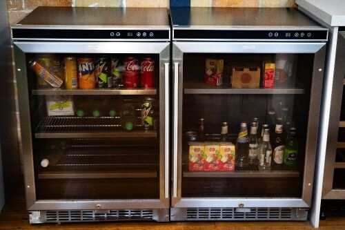 FRIDGES: Two DeLonghi beverage cabinet fridges, model No. DEBC145