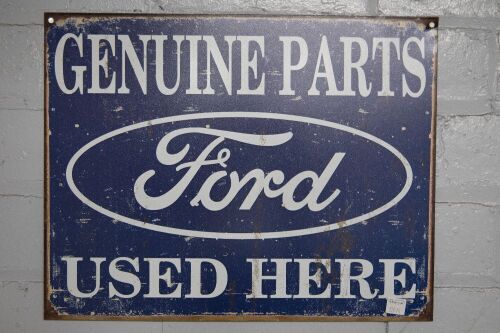 FORD: Four small modern metal Ford signs, largest 31cm high, 40cm wide