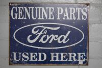 FORD: Four small modern metal Ford signs, largest 31cm high, 40cm wide
