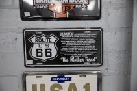 GARAGE SIGNS: Eight garage display items - 5