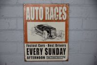 GARAGE SIGNS: Eight small metal garage signs - 6