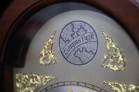 CLOCK: A modern veneer 31-day long case clock with hanging pendulum & weights, mechanism branded Tempus Fugit, chiming mechanism, 205cm high - 5
